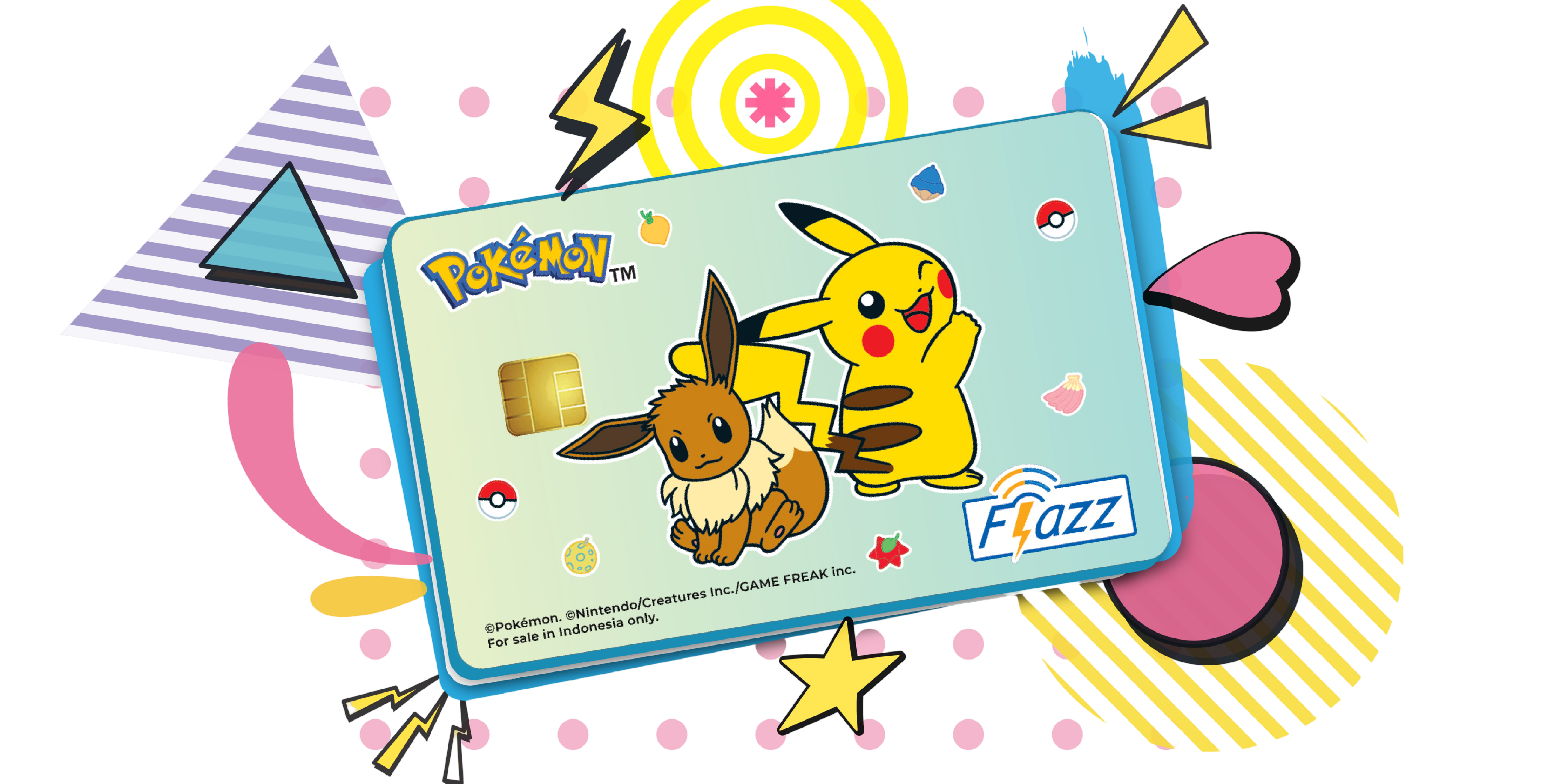 Kartu Flazz edisi Pok&eacute;mon dengan desain Eeveelutions